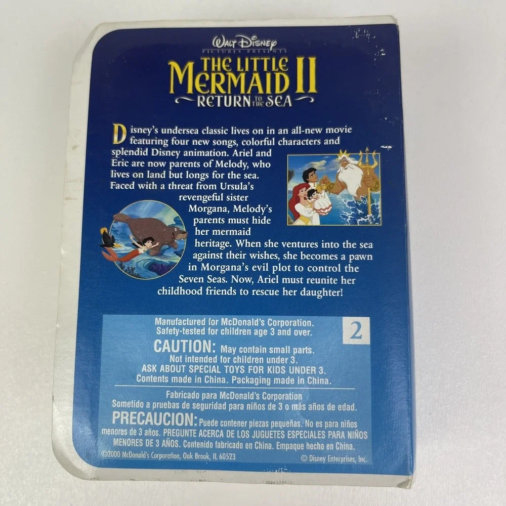 2000 McDonalds Disney Masterpiece Little Mermaid II VHS Box Penguin Happy Meal